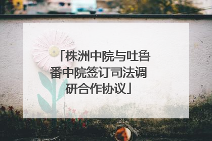 株洲中院与吐鲁番中院签订司法调研合作协议