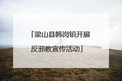 梁山县韩岗镇开展反邪教宣传活动