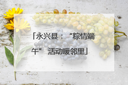 永兴县：“粽情端午” 活动暖邻里