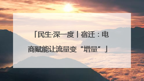 民生·深一度丨宿迁：电商赋能让流量变“增量”