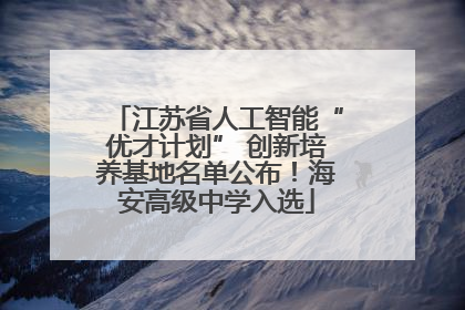 江苏省人工智能“优才计划” 创新培养基地名单公布！海安高级中学入选
