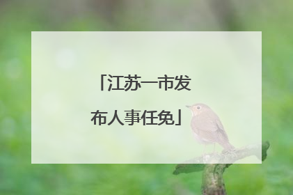 江苏一市发布人事任免