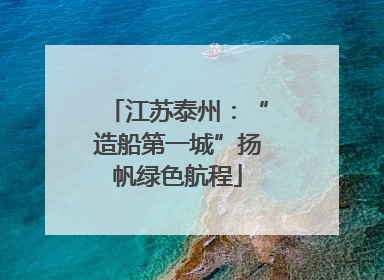 江苏泰州：“造船第一城”扬帆绿色航程