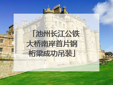 池州长江公铁大桥南岸首片钢桁梁成功吊装