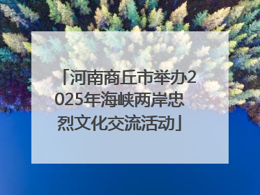 河南商丘市举办2025年海峡两岸忠烈文化交流活动