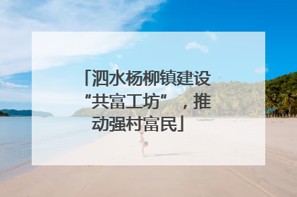 泗水杨柳镇建设“共富工坊”，推动强村富民