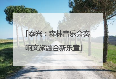 泰兴：森林音乐会奏响文旅融合新乐章