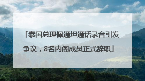 泰国总理佩通坦通话录音引发争议，8名内阁成员正式辞职