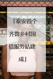 泰安首个齐鲁乡村国债服务站建成