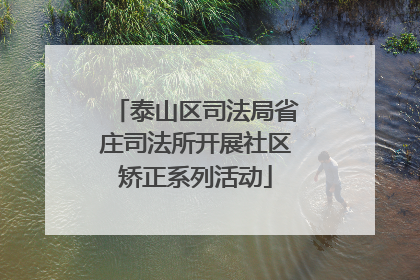 泰山区司法局省庄司法所开展社区矫正系列活动
