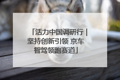 活力中国调研行｜坚持创新引领 京车智驾领跑赛道