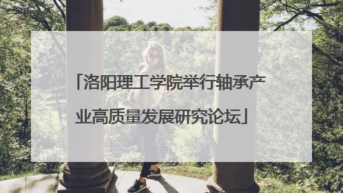 洛阳理工学院举行轴承产业高质量发展研究论坛