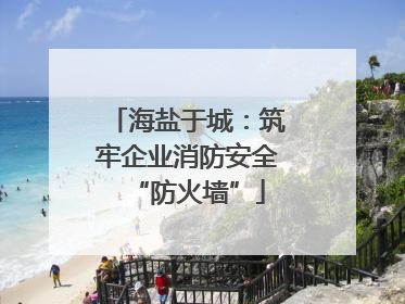 海盐于城：筑牢企业消防安全“防火墙”