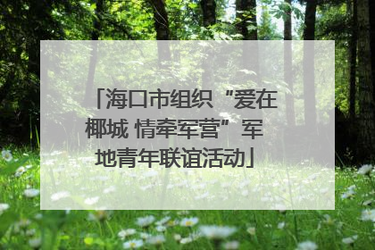 海口市组织“爱在椰城 情牵军营”军地青年联谊活动