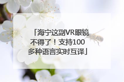 海宁这副VR眼镜不得了！支持100多种语言实时互译