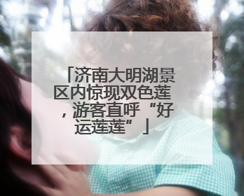 济南大明湖景区内惊现双色莲，游客直呼“好运莲莲”