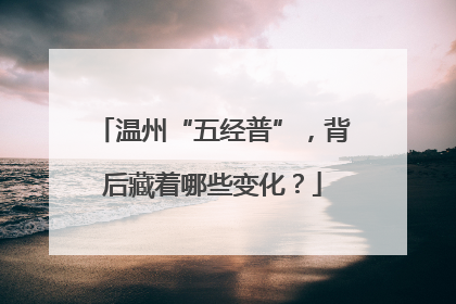 温州“五经普”，背后藏着哪些变化？