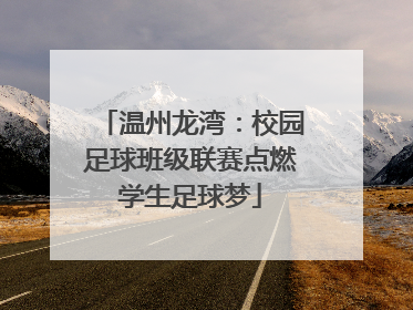 温州龙湾：校园足球班级联赛点燃学生足球梦