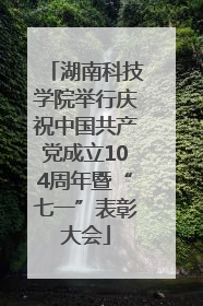 湖南科技学院举行庆祝中国共产党成立104周年暨“七一”表彰大会