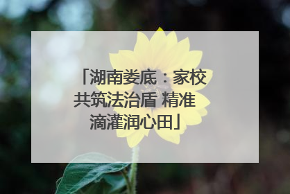 湖南娄底：家校共筑法治盾 精准滴灌润心田