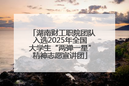 湖南财工职院团队入选2025年全国大学生“两弹一星”精神志愿宣讲团