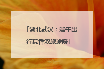 湖北武汉：端午出行粽香浓旅途暖