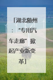 湖北随州：“专用汽车走廊”掀起产业新变革