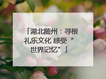湖北随州：寻根礼乐文化 感受“世界记忆”