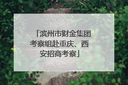 滨州市财金集团考察组赴重庆、西安招商考察