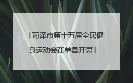 菏泽市第十五届全民健身运动会在单县开幕