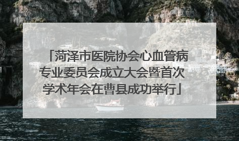菏泽市医院协会心血管病专业委员会成立大会暨首次学术年会在曹县成功举行