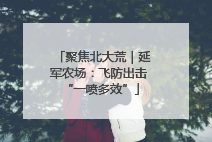 聚焦北大荒｜延军农场：飞防出击 “一喷多效”