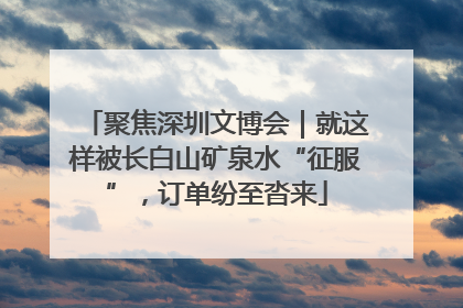 聚焦深圳文博会｜就这样被长白山矿泉水“征服”，订单纷至沓来