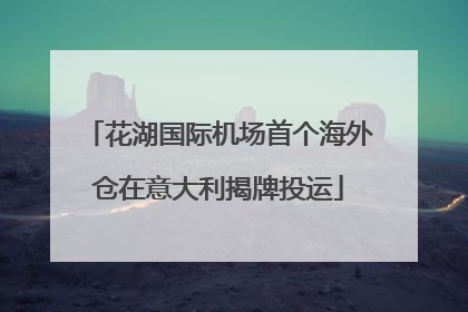 花湖国际机场首个海外仓在意大利揭牌投运