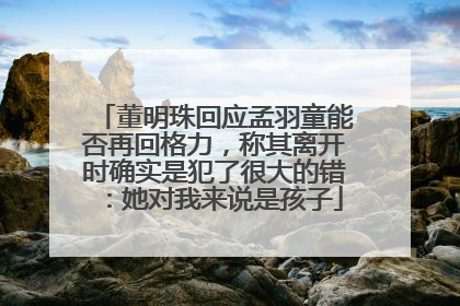 董明珠回应孟羽童能否再回格力，称其离开时确实是犯了很大的错：她对我来说是孩子