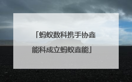 蚂蚁数科携手协鑫能科成立蚂蚁鑫能
