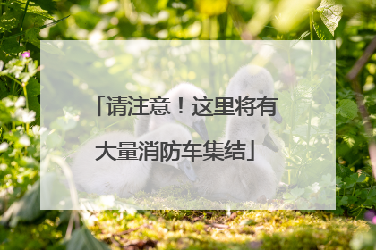 请注意!这里将有大量消防车集结