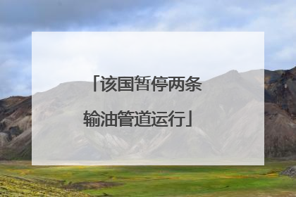 该国暂停两条输油管道运行