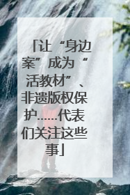 让“身边案”成为“活教材”、非遗版权保护……代表们关注这些事