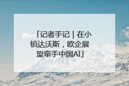 记者手记｜在小镇达沃斯，欧企展望牵手中国AI