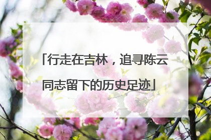 行走在吉林，追寻陈云同志留下的历史足迹