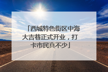西城特色街区中海大吉巷正式开业，打卡市民真不少
