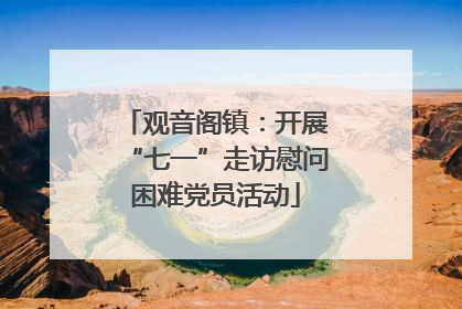 观音阁镇：开展“七一”走访慰问困难党员活动