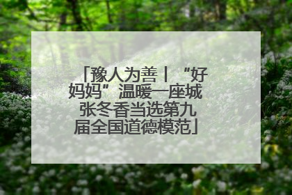 豫人为善丨“好妈妈”温暖一座城 张冬香当选第九届全国道德模范