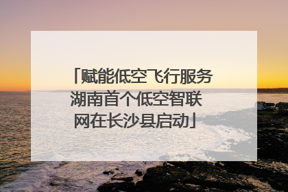 赋能低空飞行服务 湖南首个低空智联网在长沙县启动