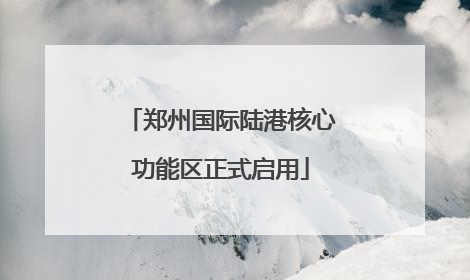 郑州国际陆港核心功能区正式启用