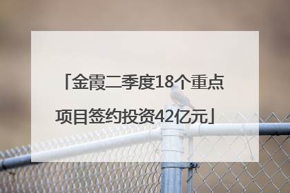 金霞二季度18个重点项目签约投资42亿元