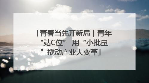 青春当先开新局｜青年“站C位” 用“小批量”撬动产业大变革