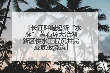 长江畔崛起新“水脉” 黄石环大冶湖新区供水工程沉井完成底板浇筑