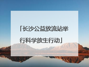 长沙公益放流站举行科学放生行动
